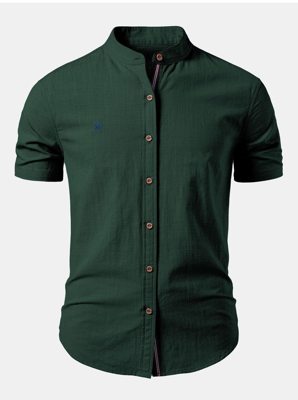 Camicia da Uomo con Collo Coreano Moderna — foto 5