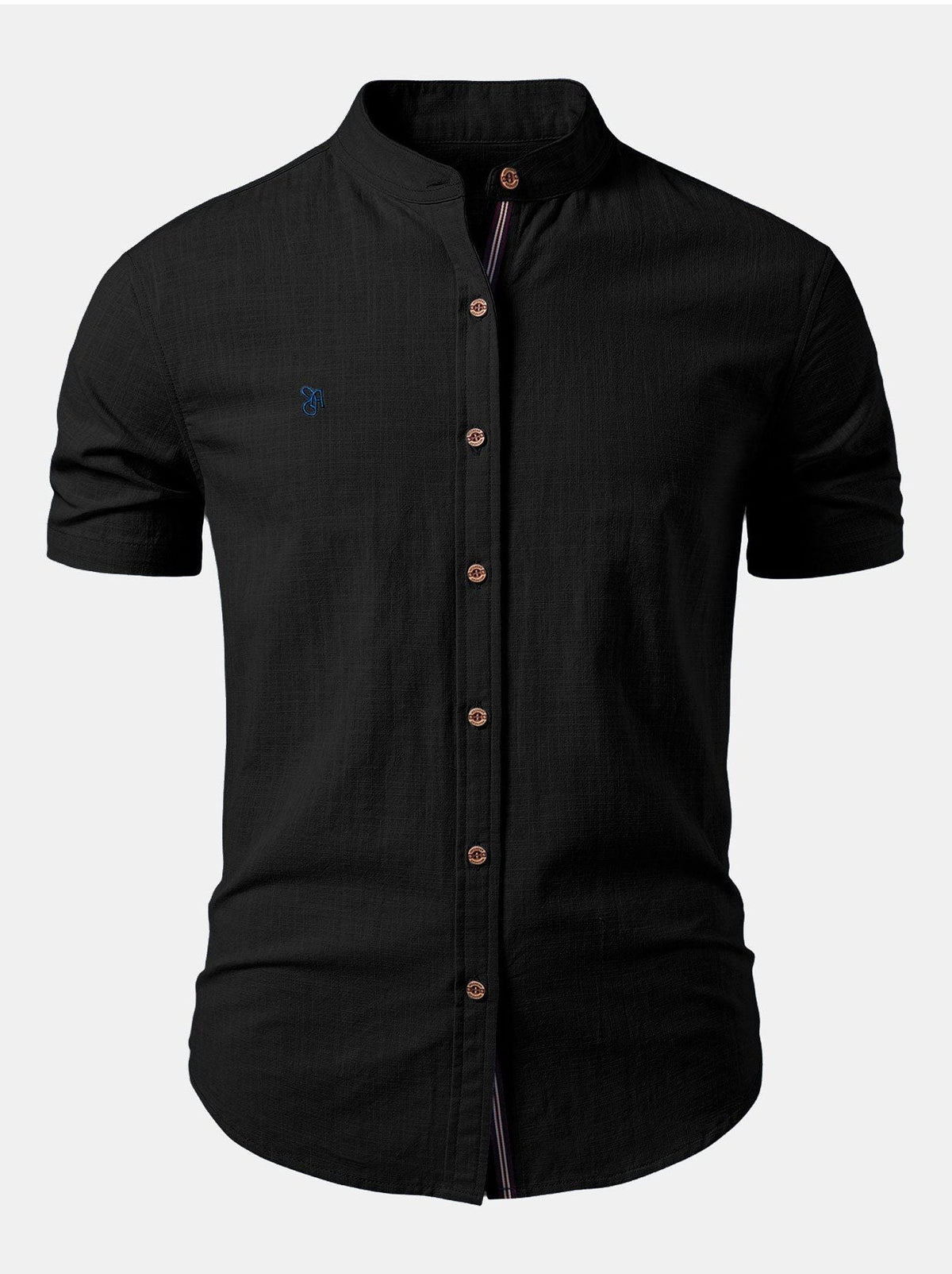 Camicia da Uomo con Collo Coreano Moderna — foto 7