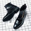 Stivaletti Brogue da Uomo in Pelle Lucida