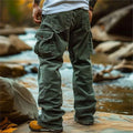 Jeans Cargo da Uomo a Gamba Dritta