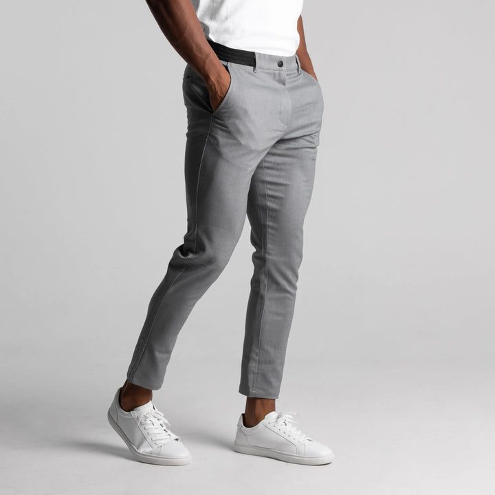 Pantaloni Chino Gamba Dritta da Uomo Caviglia Corta
