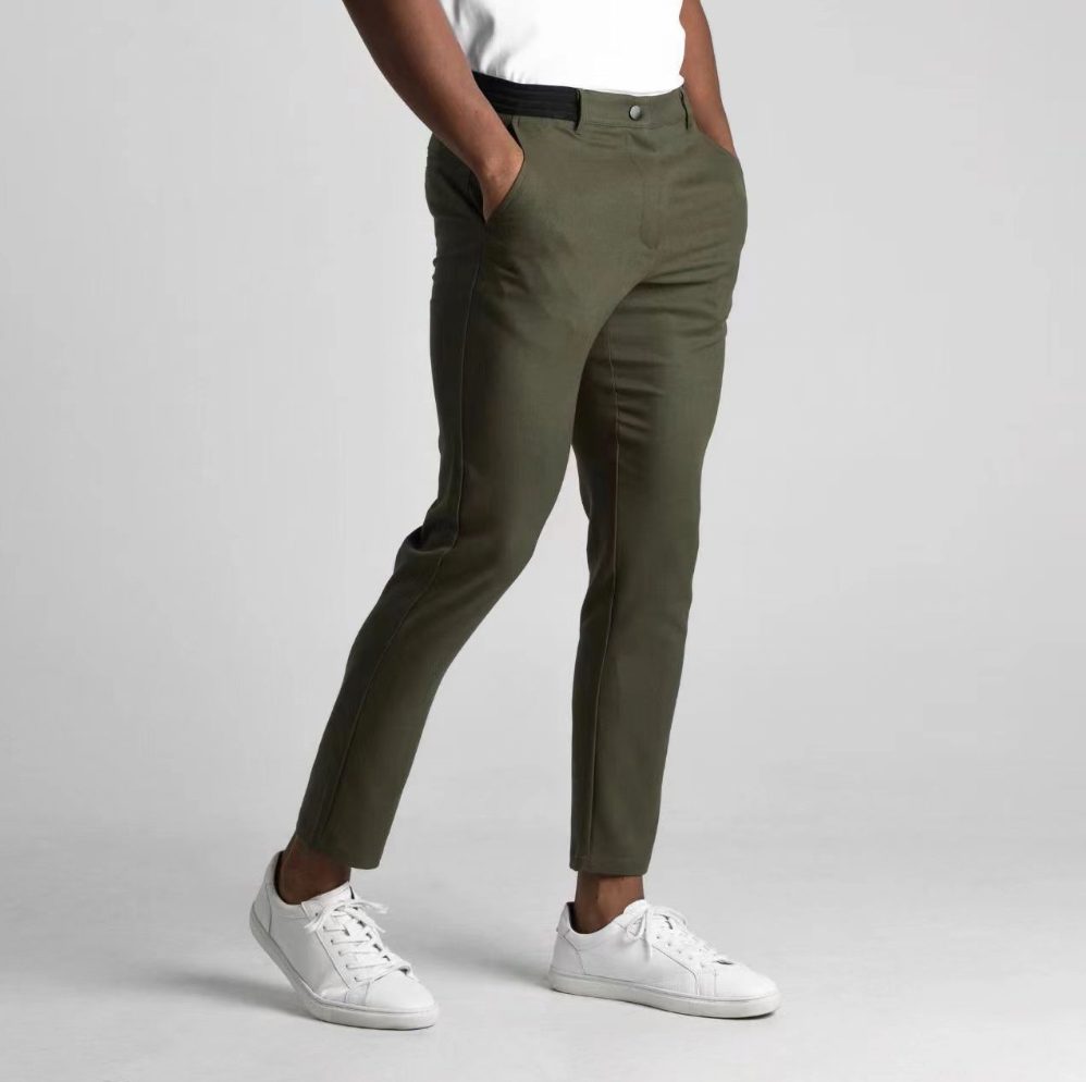 Pantaloni Chino Gamba Dritta da Uomo Caviglia Corta — foto 10