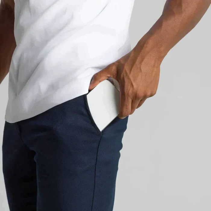 Pantaloni Chino Gamba Dritta da Uomo Caviglia Corta — foto 5