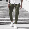 Pantaloni Chino Gamba Dritta da Uomo con Risvolto
