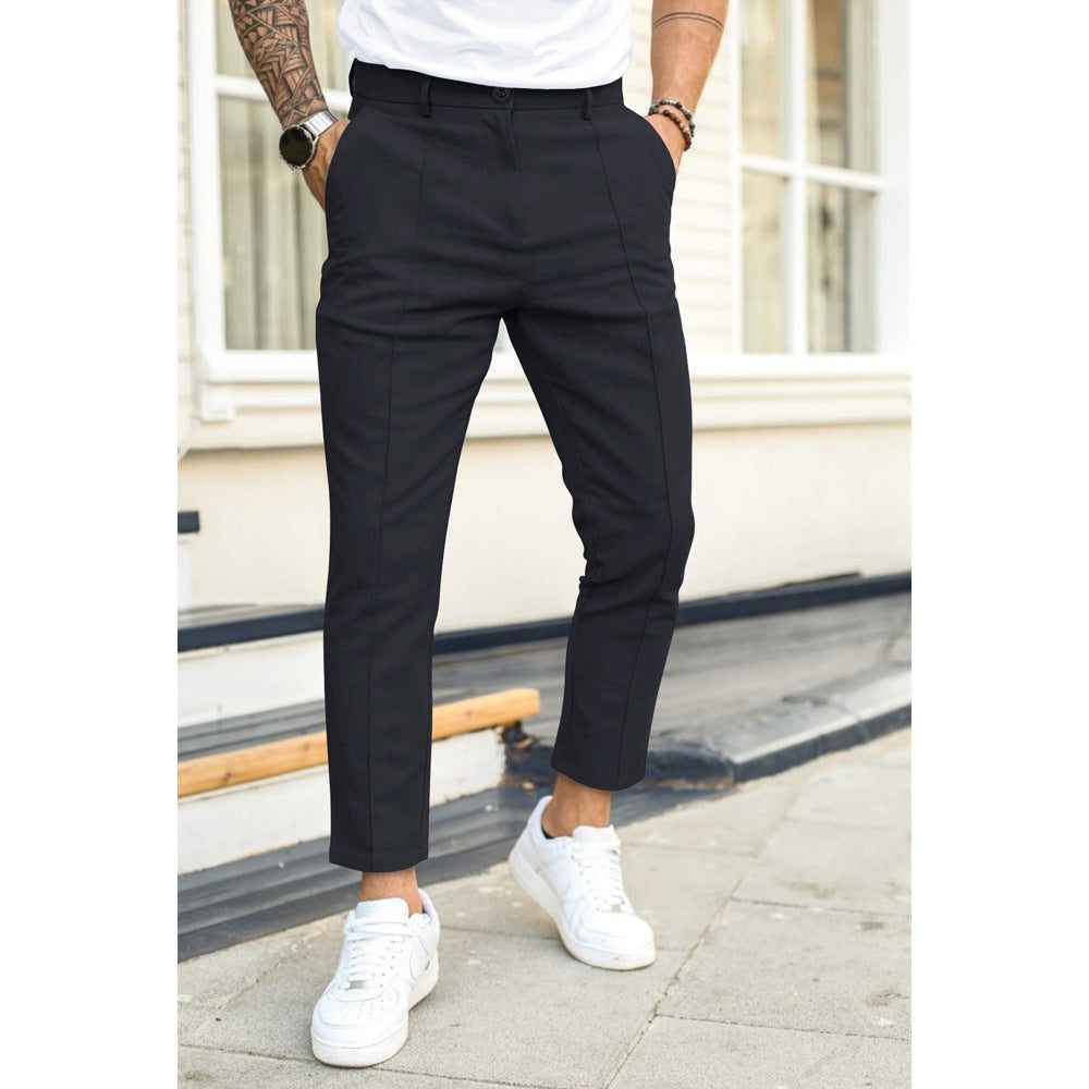 Pantaloni Corti a Gamba Dritta da Uomo Caviglia Scoperta — foto 2