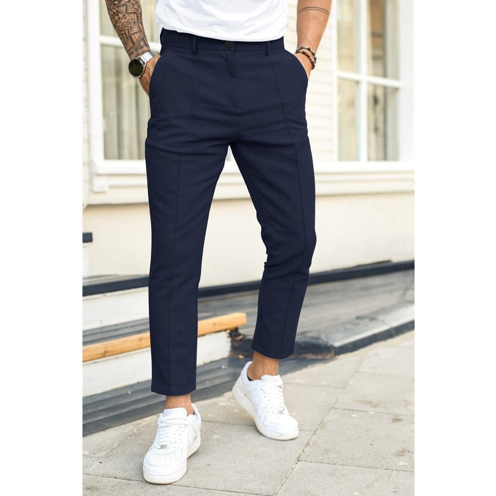 Pantaloni Corti a Gamba Dritta da Uomo Caviglia Scoperta — foto 3