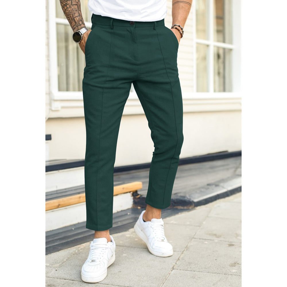 Pantaloni Corti a Gamba Dritta da Uomo Caviglia Scoperta — foto 4