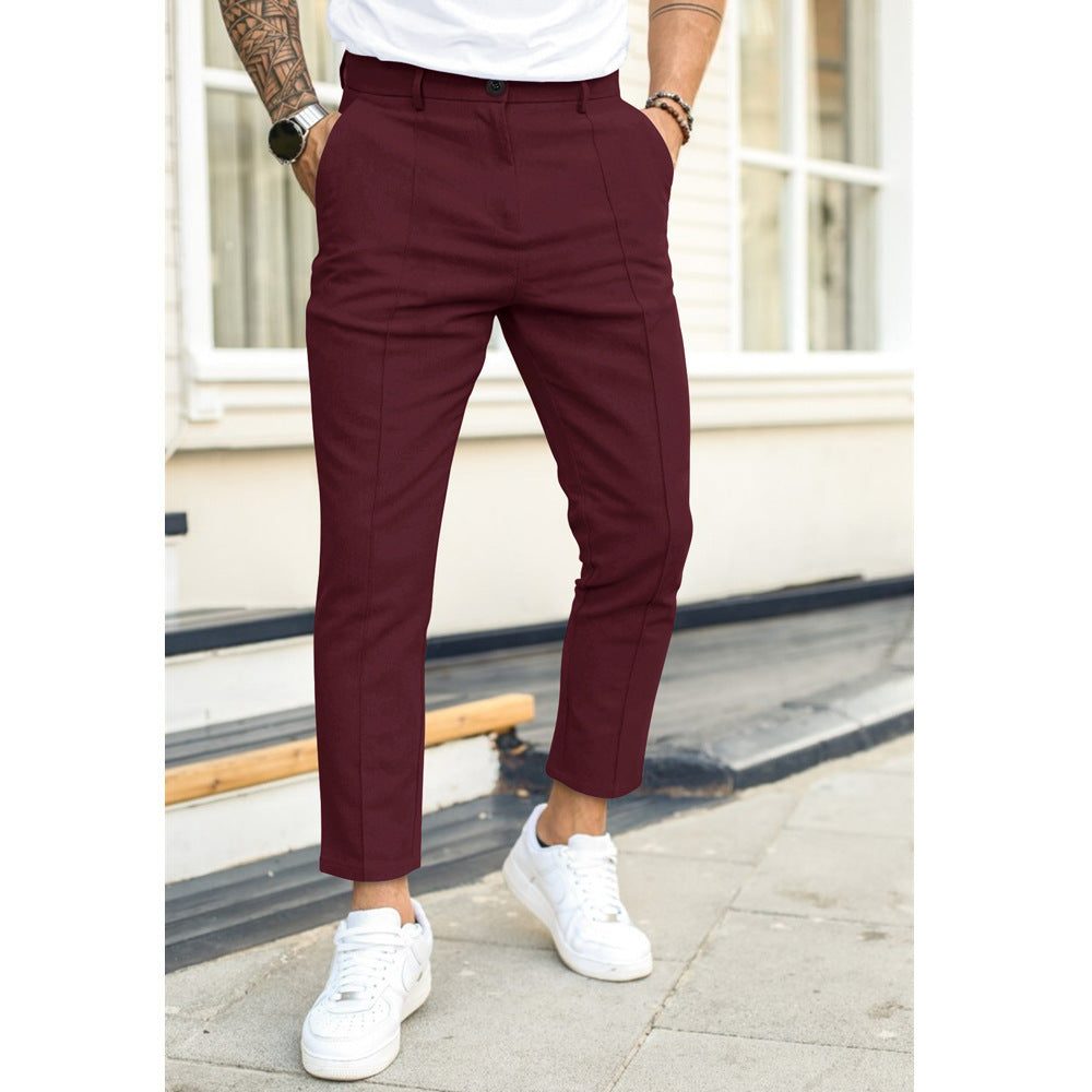 Pantaloni Corti a Gamba Dritta da Uomo Caviglia Scoperta — foto 5