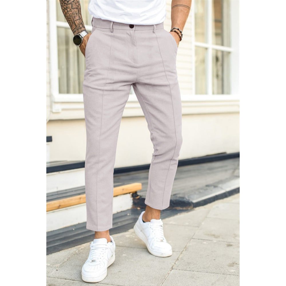 Pantaloni Corti a Gamba Dritta da Uomo Caviglia Scoperta — foto 6