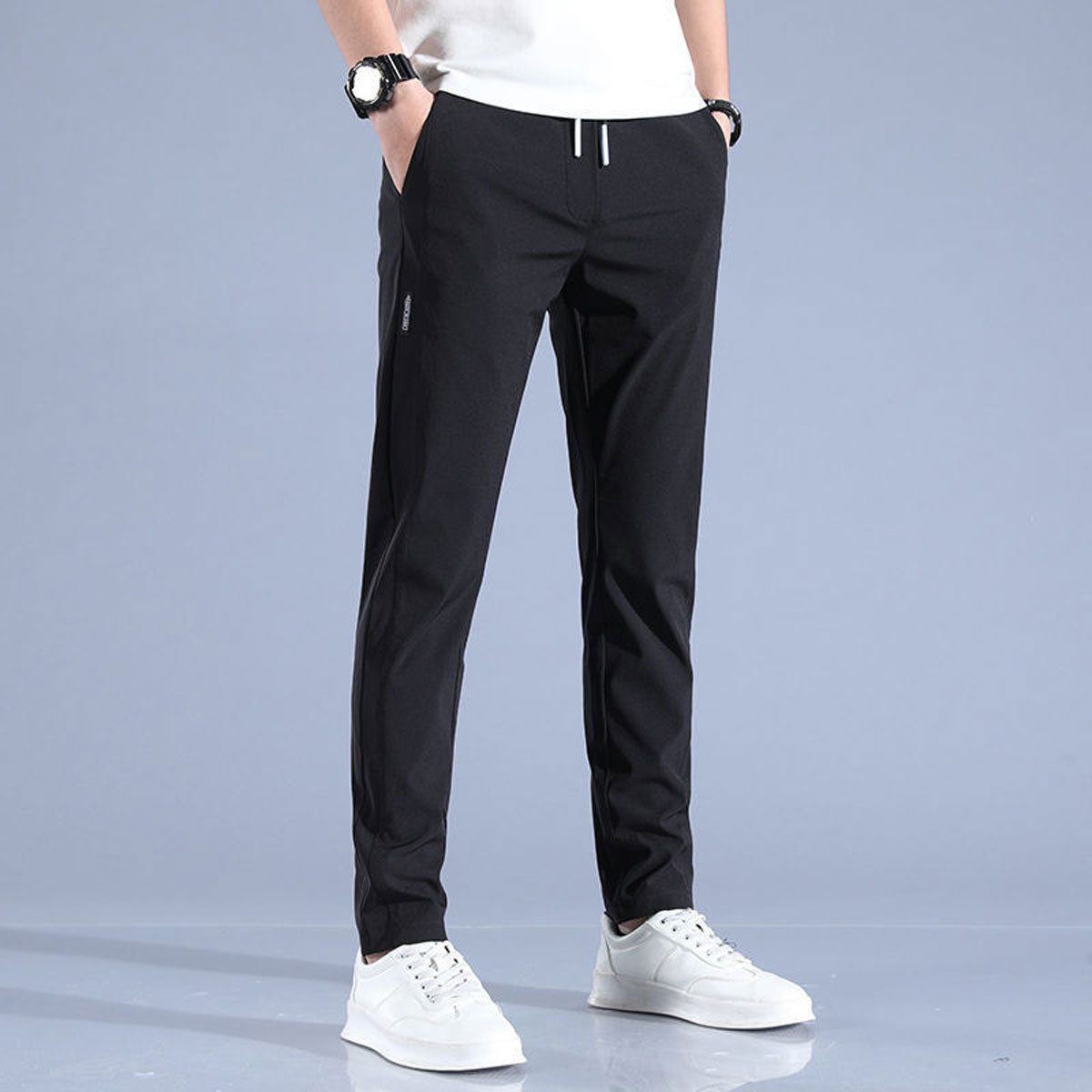 Pantaloni a Gamba Dritta da Uomo con Coulisse — foto 5