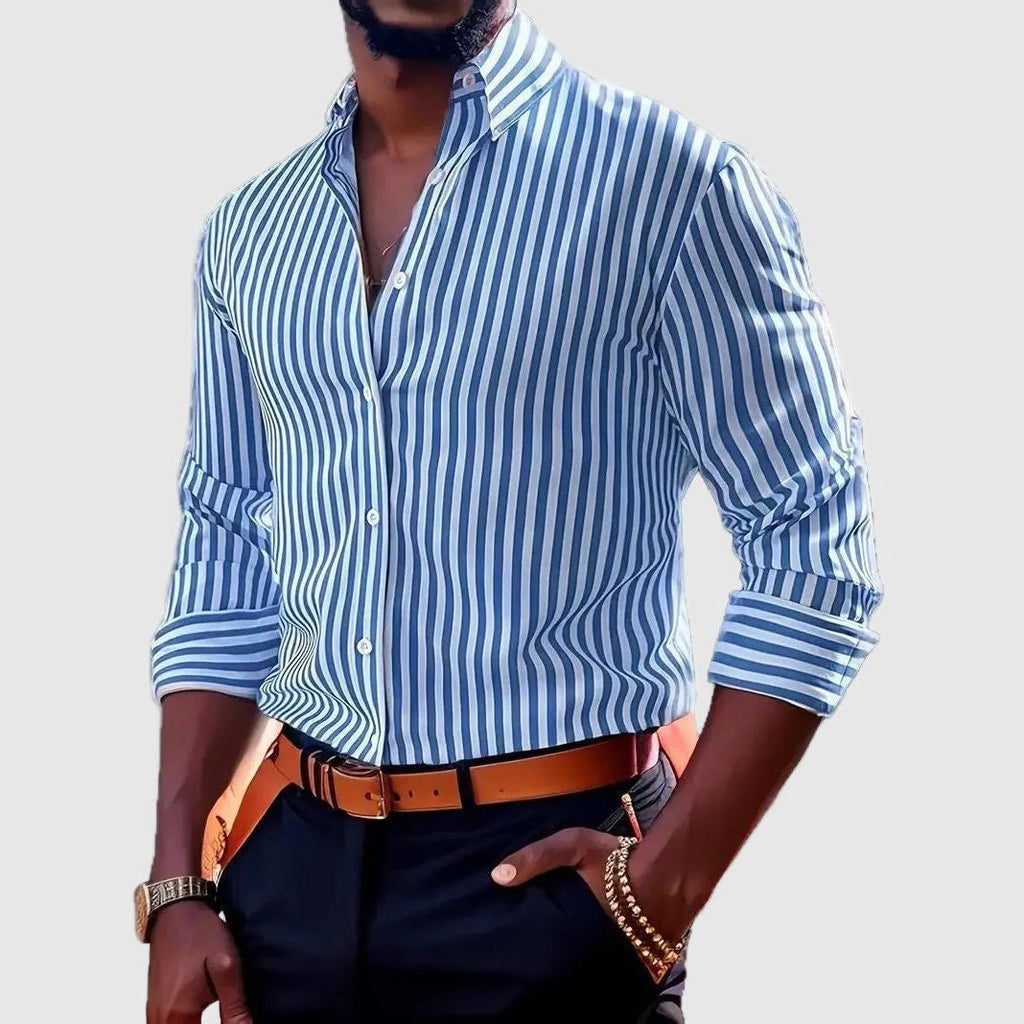 Camicia a Righe da Uomo Dal Lavoro al Weekend — foto 6