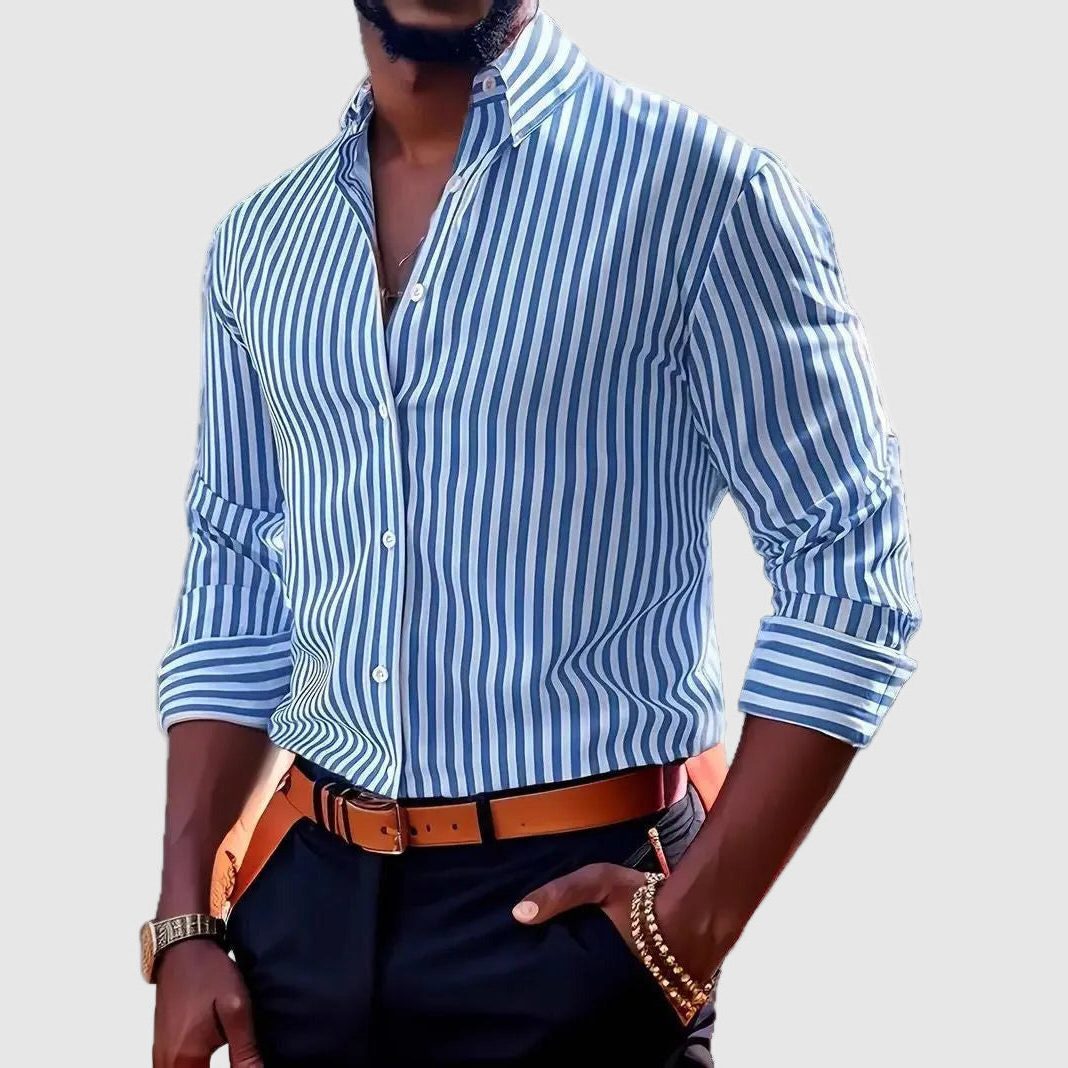 Camicia a Righe da Uomo Dal Lavoro al Weekend — foto 6