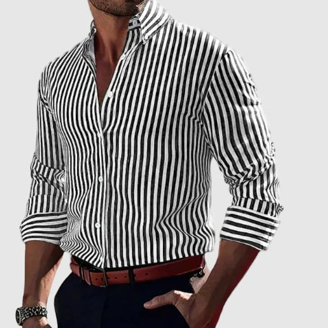 Camicia a Righe da Uomo Dal Lavoro al Weekend — foto 7