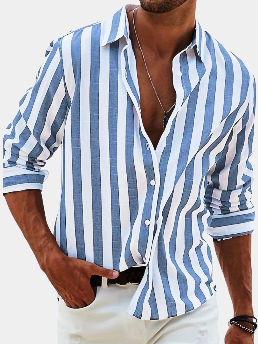 Camicia a Righe da Uomo per Ogni Giorno
