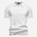 Polo a Maglia da Uomo Effetto Testurizzato