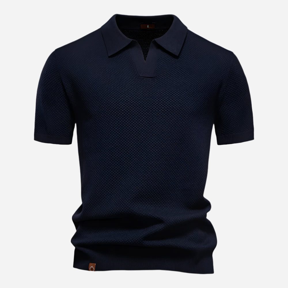 Polo a Maglia da Uomo Effetto Testurizzato — foto 2