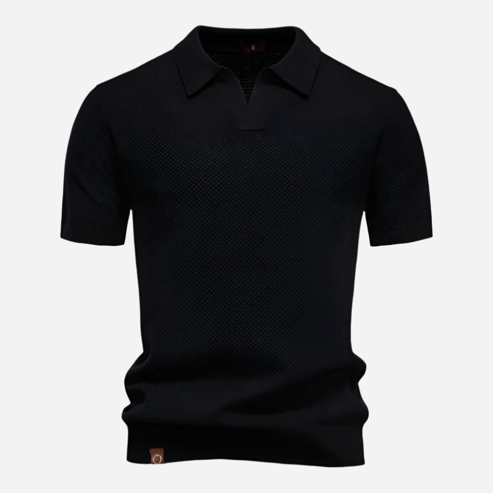 Polo a Maglia da Uomo Effetto Testurizzato — foto 3