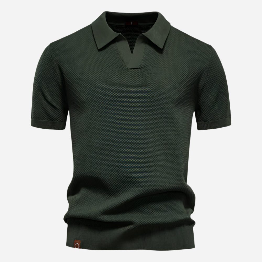 Polo a Maglia da Uomo Effetto Testurizzato — foto 4