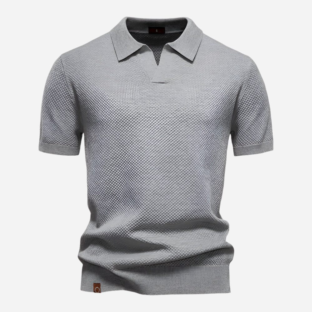 Polo a Maglia da Uomo Effetto Testurizzato — foto 5