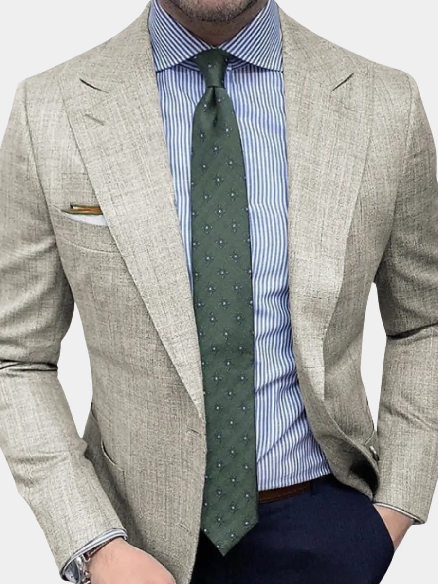 Blazer Testurizzato da Uomo con Revers a Lancia