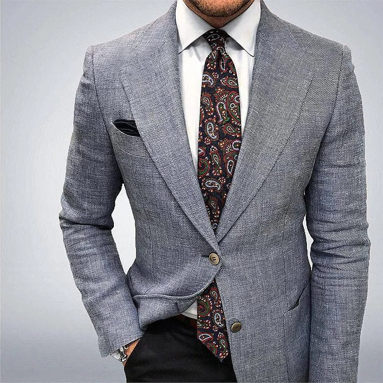 Blazer Testurizzato da Uomo con Revers a Lancia — foto 10