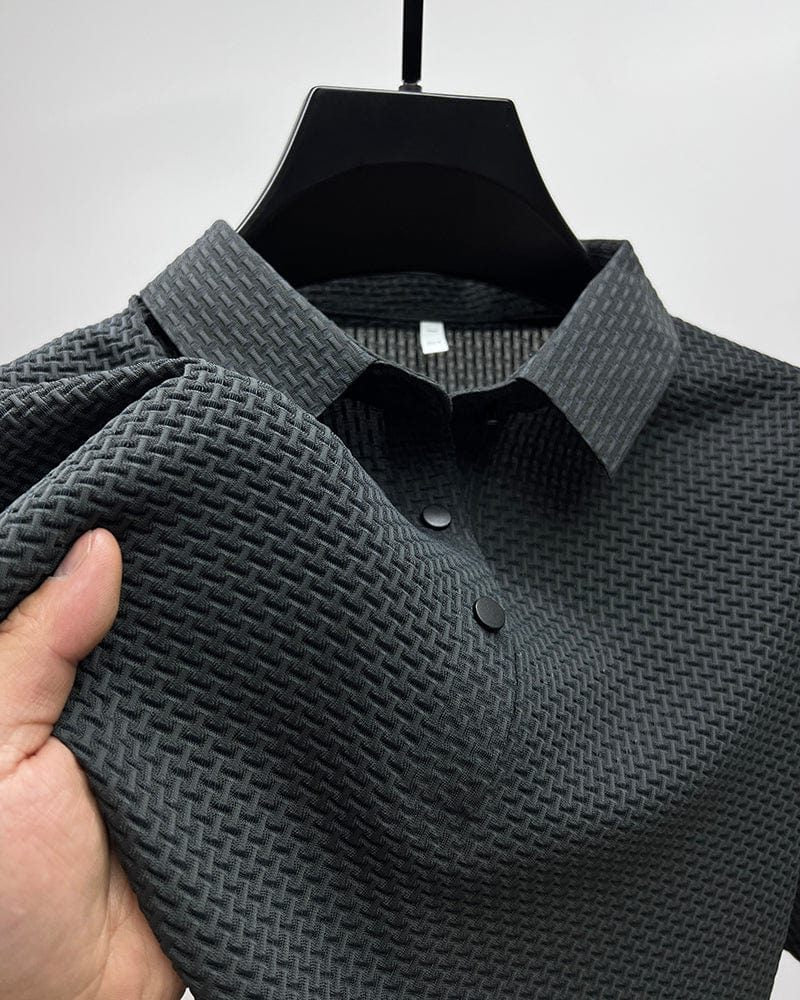 Polo Testurizzata da Uomo Collo Classico