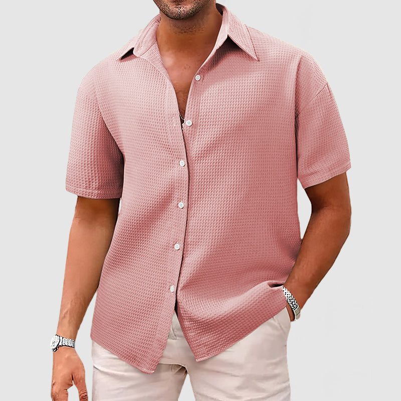 Camicia Manica Corta da Uomo Vestibilità Ampia
