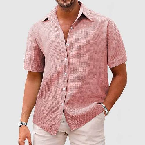 Camicia Manica Corta da Uomo Vestibilità Ampia