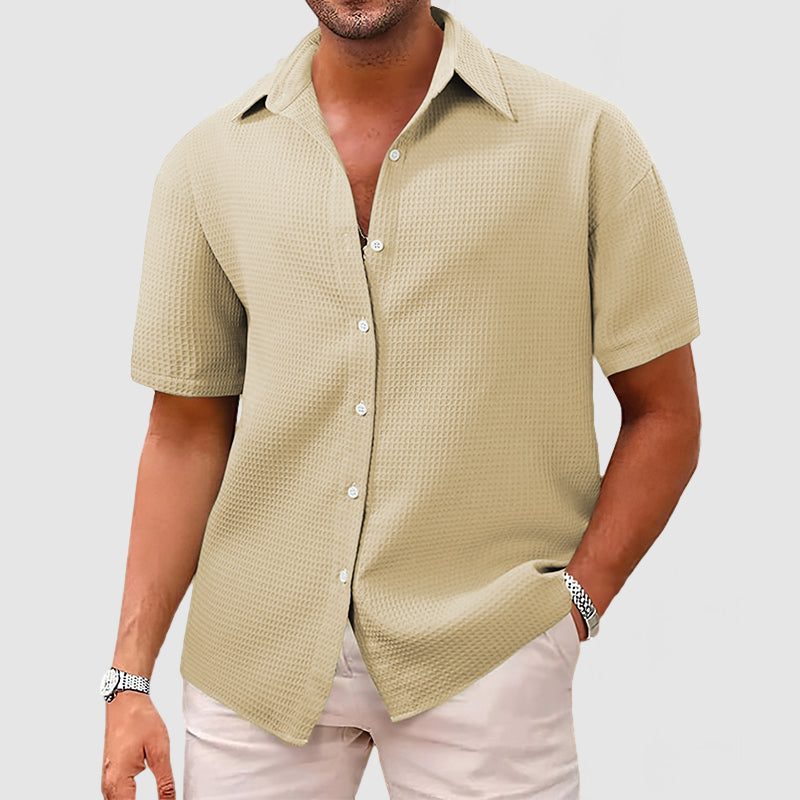 Camicia Manica Corta da Uomo Vestibilità Ampia — foto 10