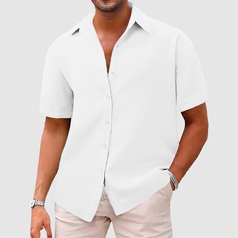 Camicia Manica Corta da Uomo Vestibilità Ampia — foto 11
