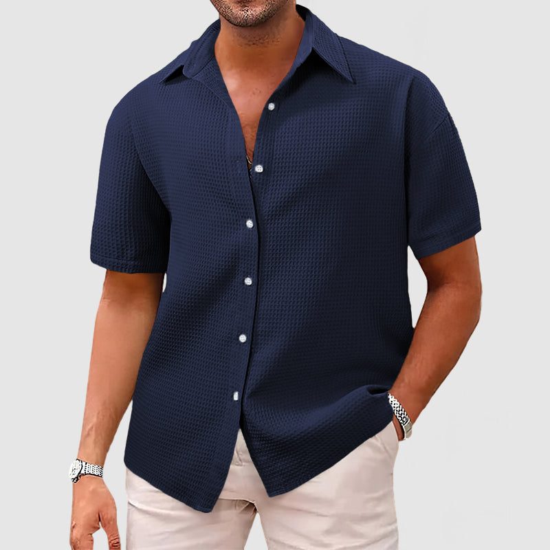 Camicia Manica Corta da Uomo Vestibilità Ampia — foto 12