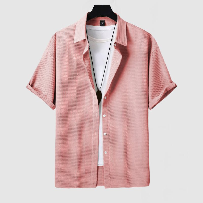 Camicia Manica Corta da Uomo Vestibilità Ampia — foto 2
