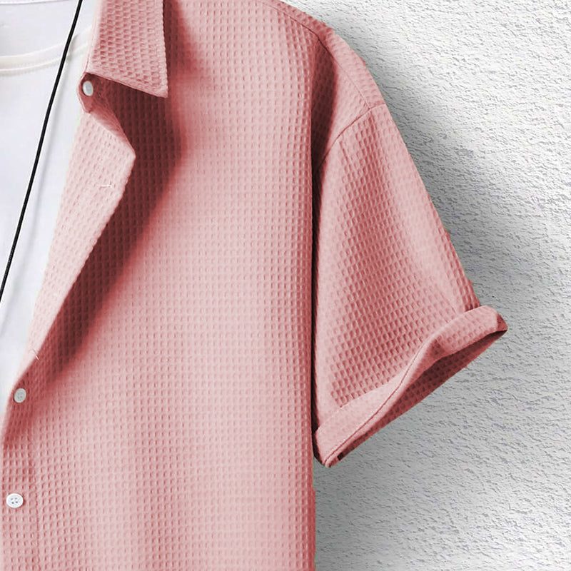 Camicia Manica Corta da Uomo Vestibilità Ampia — foto 3