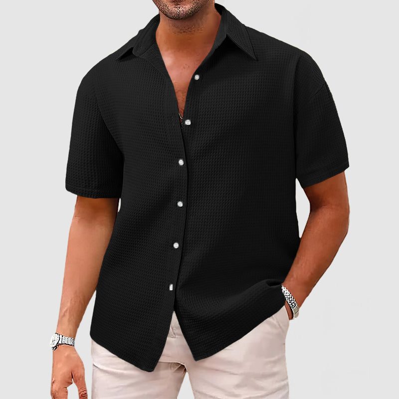 Camicia Manica Corta da Uomo Vestibilità Ampia — foto 5