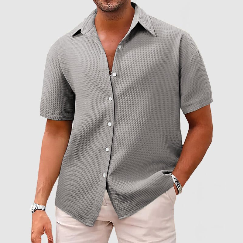 Camicia Manica Corta da Uomo Vestibilità Ampia — foto 6
