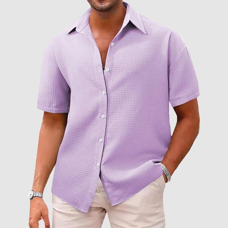 Camicia Manica Corta da Uomo Vestibilità Ampia — foto 8