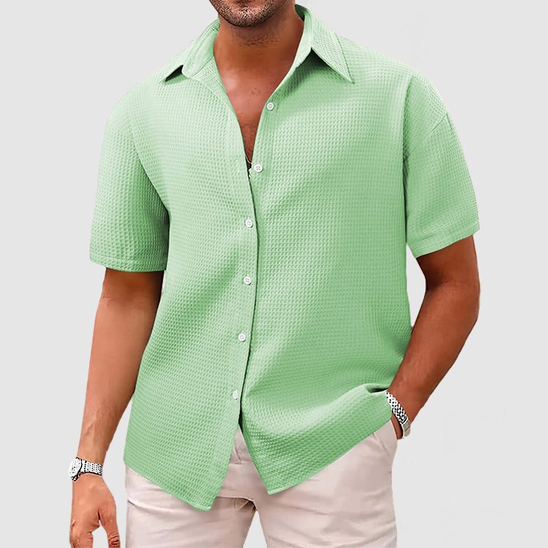 Camicia Manica Corta da Uomo Vestibilità Ampia — foto 9