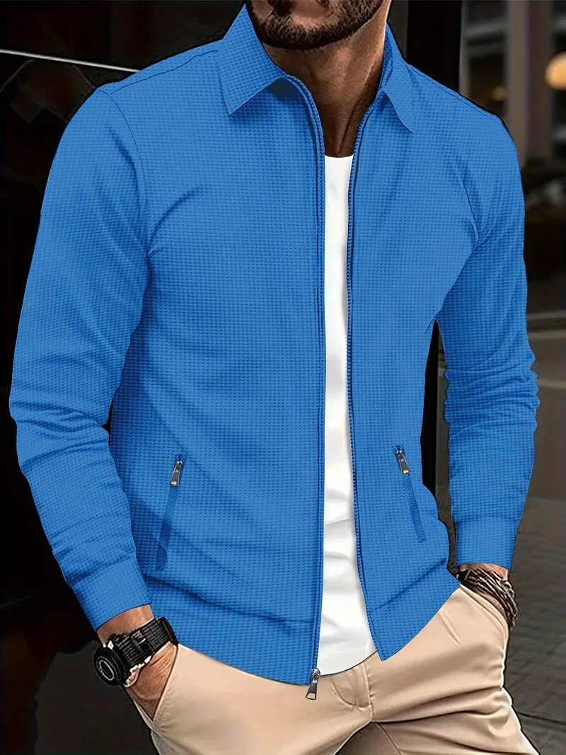 Overshirt Testurizzata da Uomo Leggera con Zip — foto 2