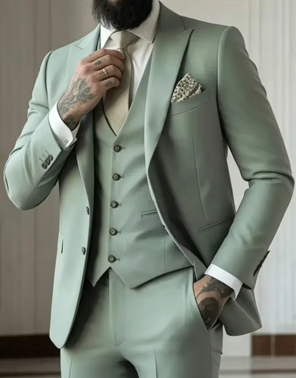 Completo Blazer da Uomo in Tre Pezzi con Gilet — foto 3