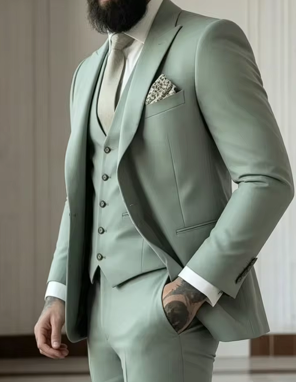 Completo Blazer da Uomo in Tre Pezzi con Gilet — foto 4