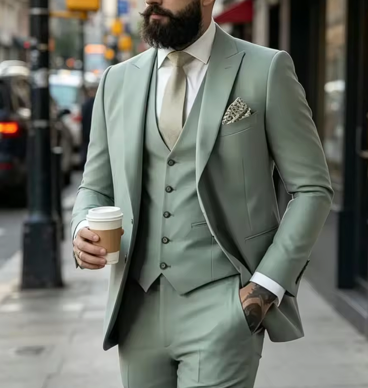 Completo Blazer da Uomo in Tre Pezzi con Gilet — foto 5