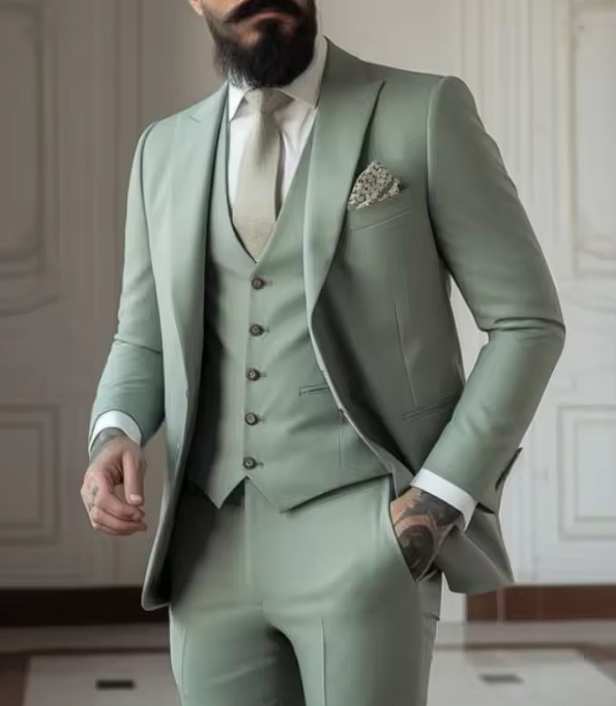 Completo Blazer da Uomo in Tre Pezzi con Gilet — foto 6