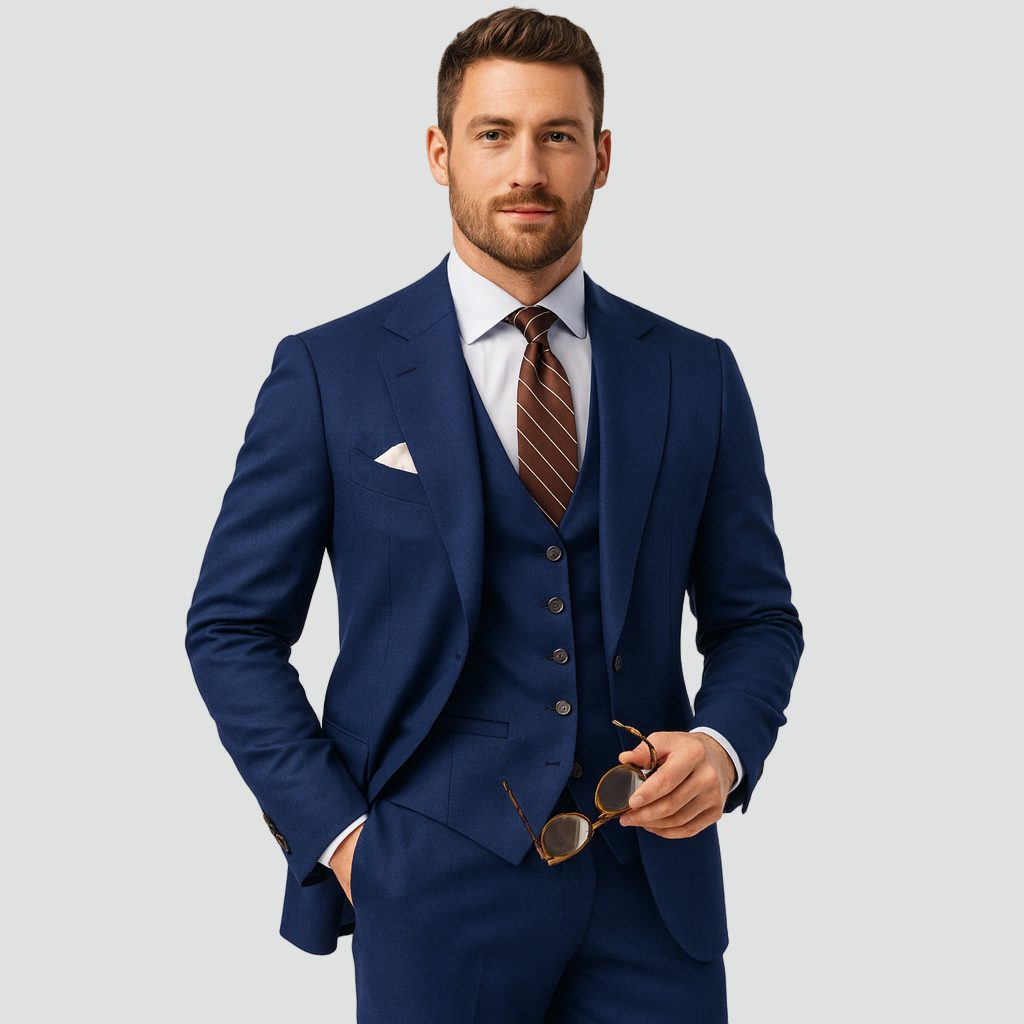 Completo Blazer Doppiopetto da Uomo in Tre Pezzi