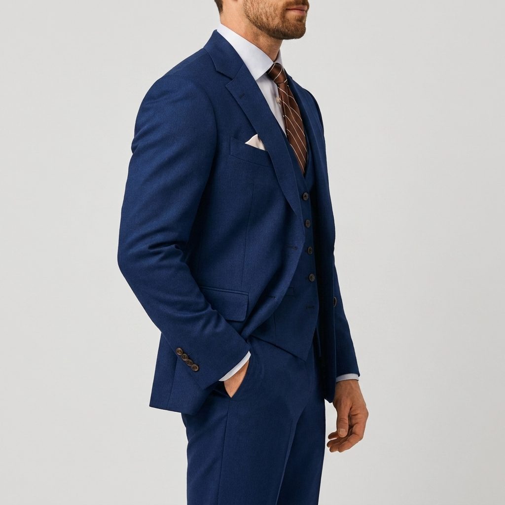 Completo Blazer Doppiopetto da Uomo in Tre Pezzi — foto 10