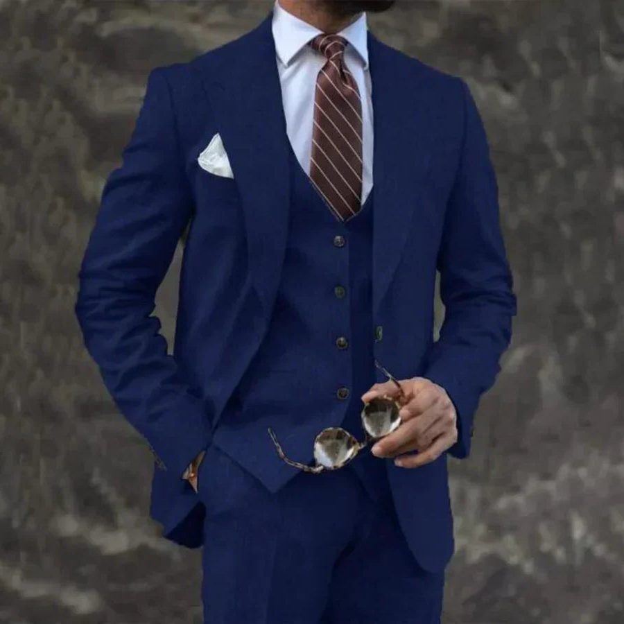 Completo Blazer Doppiopetto da Uomo in Tre Pezzi — foto 11