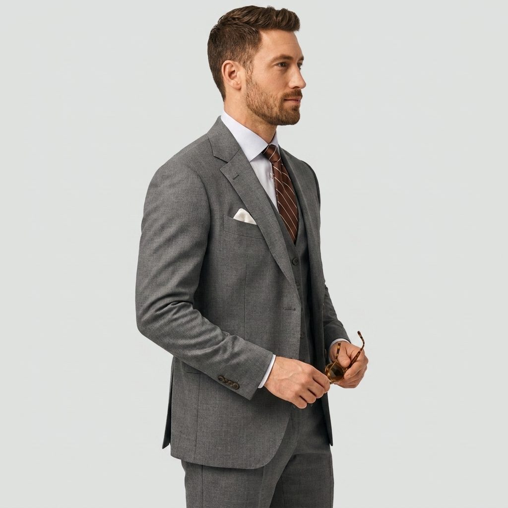 Completo Blazer Doppiopetto da Uomo in Tre Pezzi — foto 14