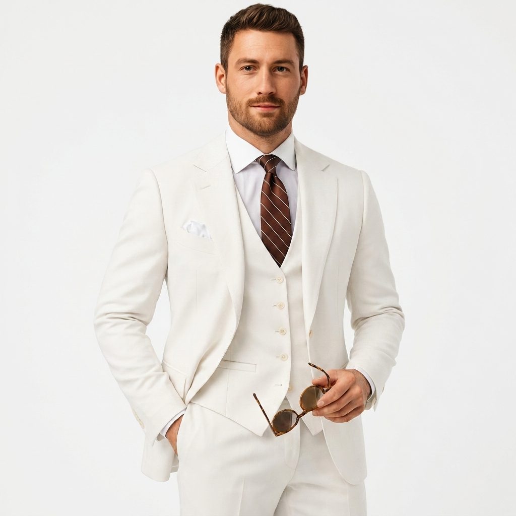 Completo Blazer Doppiopetto da Uomo in Tre Pezzi — foto 17