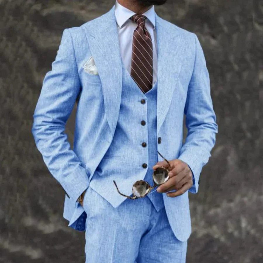 Completo Blazer Doppiopetto da Uomo in Tre Pezzi — foto 2