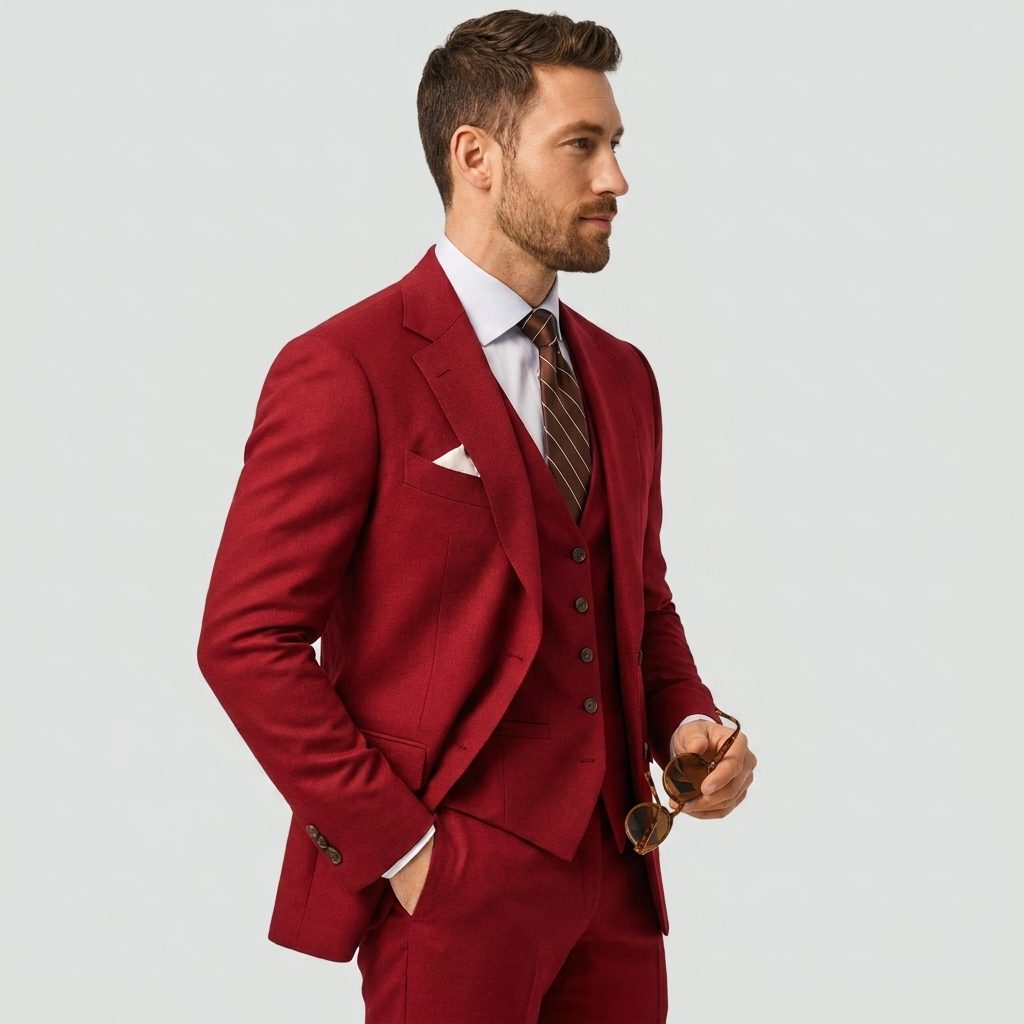 Completo Blazer Doppiopetto da Uomo in Tre Pezzi — foto 20