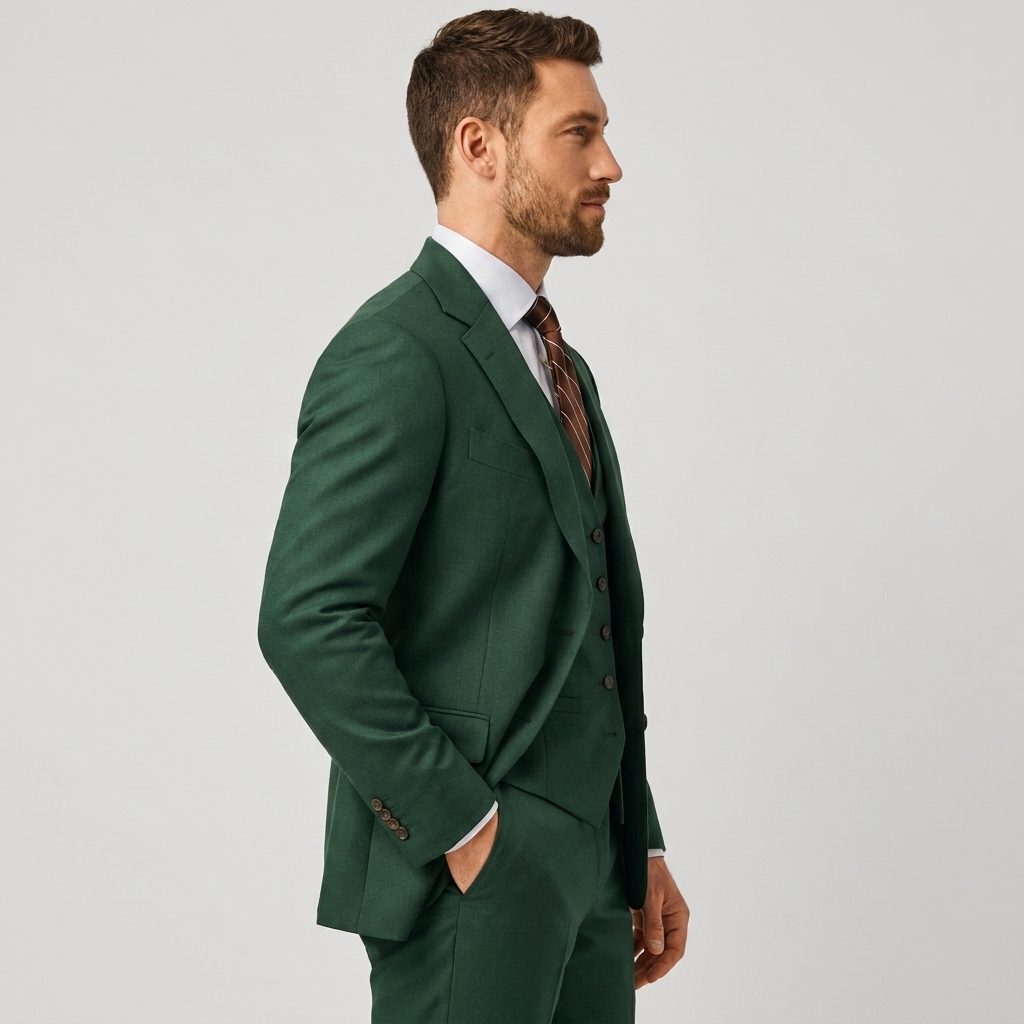 Completo Blazer Doppiopetto da Uomo in Tre Pezzi — foto 25
